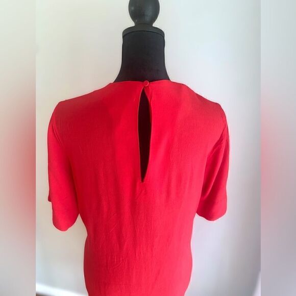 Anthropologie & OTHER STORIES Red mini Swing Babydoll dress size  4 - Picture 7 of 16